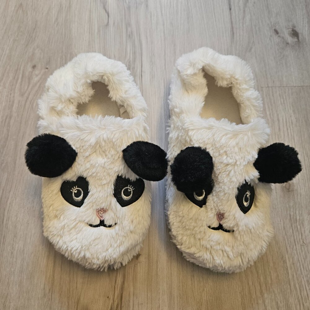 Children's Place Fuzzy Panda White Size 5-6 Slippers